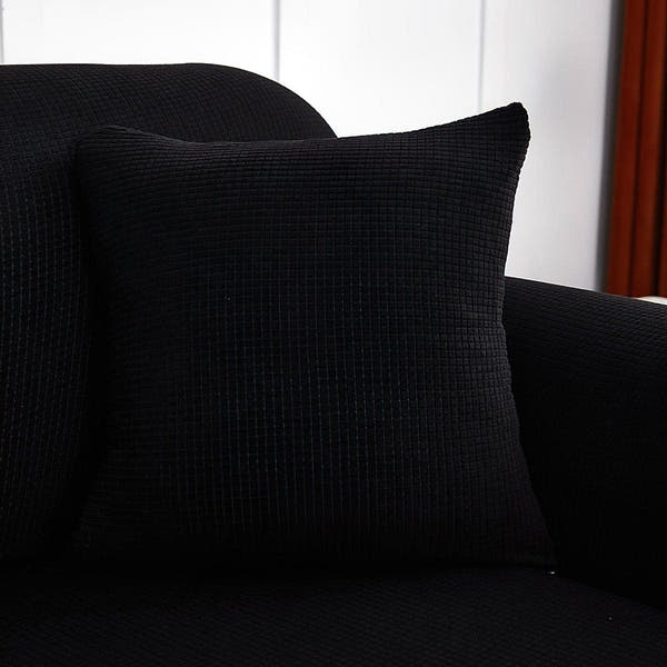 Pillow Cover – Herringbone Knit – Ink Black