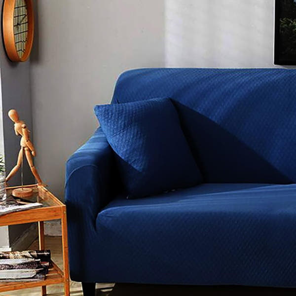 Pillow Cover – Diamond Quilt – Stormy Blue