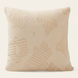 Pillow Cover – Teddy Bear Print – Bouclé Sand