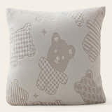 Pillow Cover – Teddy Bear Print – Ivory Cream