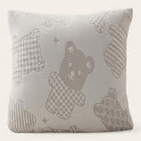 Pillow Cover – Teddy Bear Print – Ivory Cream