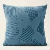 Pillow Cover – Teddy Bear Print – Stormy Blue