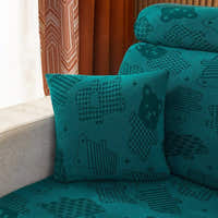 Pillow Cover – Teddy Bear Print – Teal