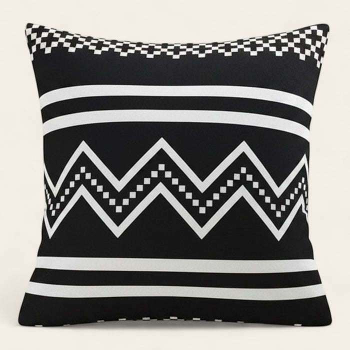 Pillow Cover – Tribal Stripe – Black & White