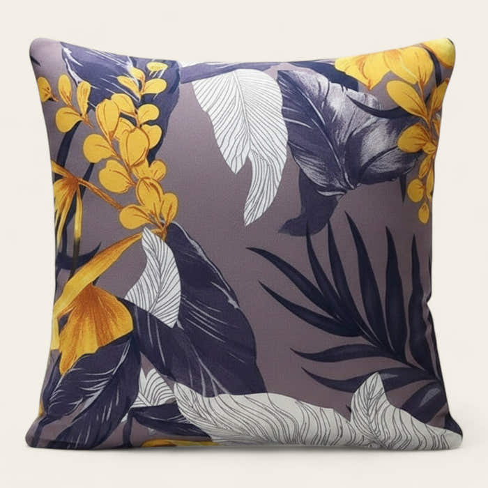 Pillow Cover – Tropical Floral – Lavender Mist