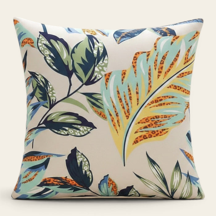 Pillow Cover – Tropical Leaf Print – Multicolor