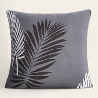 Pillow Cover – Tropical Palm – Charcoal