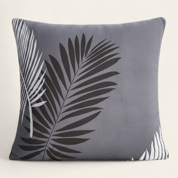 Pillow Cover – Tropical Palm – Charcoal