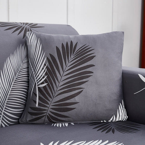 Pillow Cover – Tropical Palm – Charcoal