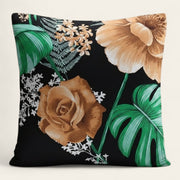 Pillow Cover – Tropical Rose – Ink Black