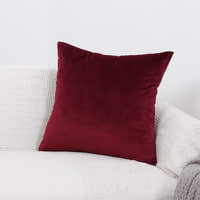 Pillow Cover – Velvet Plush – Bordeaux