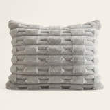 Pillow Cover – Velvet Brick – Pearl Grey
