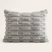 Pillow Cover – Velvet Brick – Pearl Grey