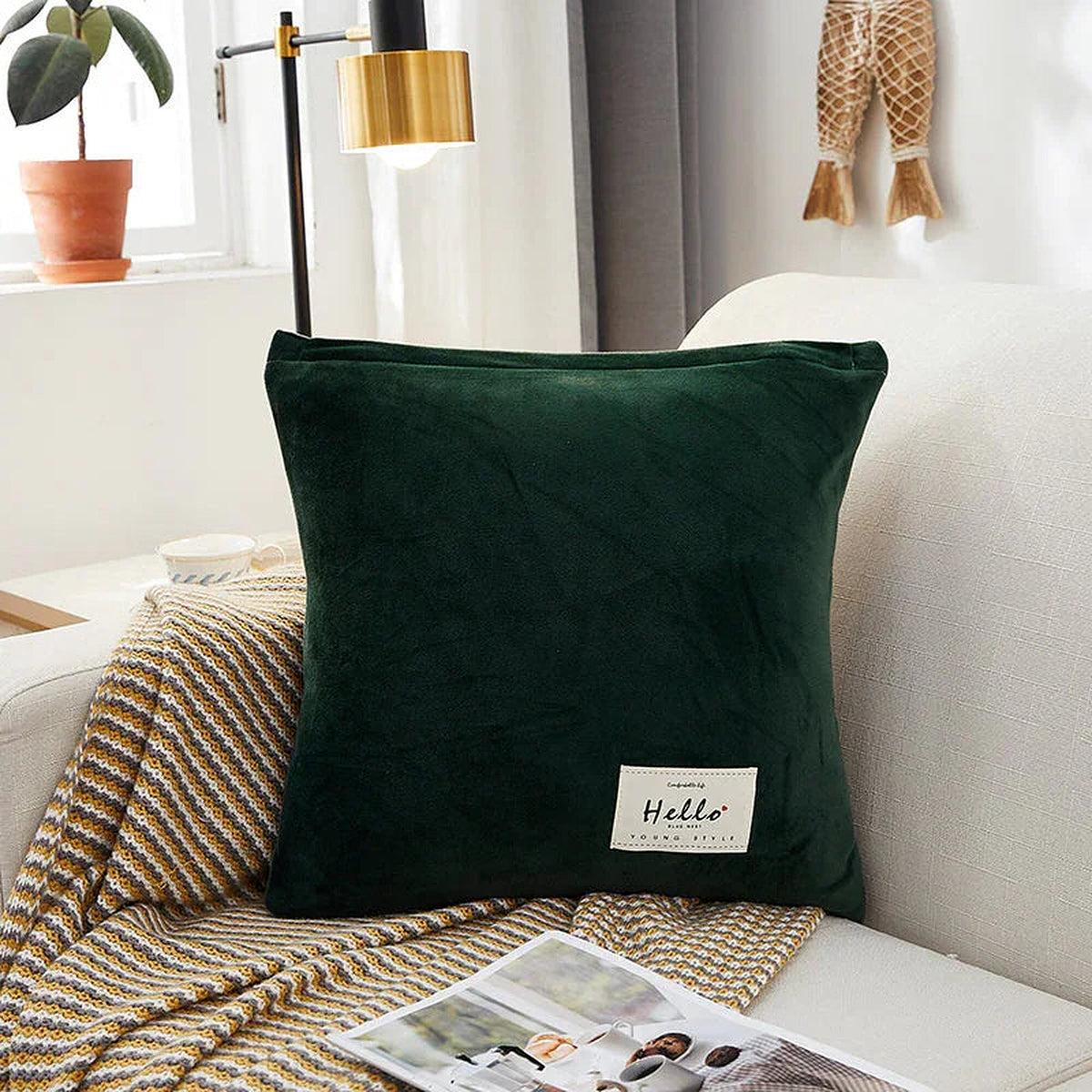 Pillow Cover – Velvet Plush Smooth – Forest