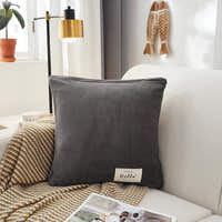 Pillow Cover – Velvet Plush Smooth – Pearl Grey