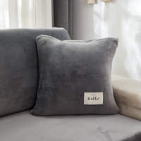 Pillow Cover – Velvet Plush Smooth – Charcoal