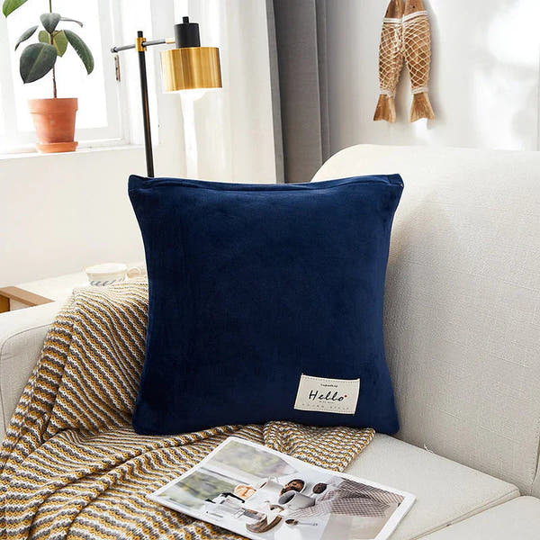 Pillow Cover – Velvet Plush Smooth – Midnight Navy