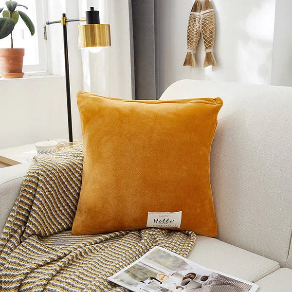 Pillow Cover – Velvet Plush – Terracotta
