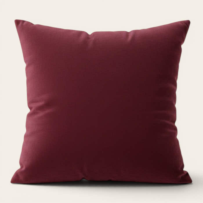 Pillow Cover – Velvet Plush – Bordeaux