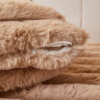 Pillow Cover – Velvet Plush Ridged – Caramel