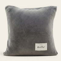 Pillow Cover – Velvet Plush Smooth – Charcoal