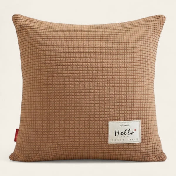Pillow Cover – Waffle Quilt – Caramel