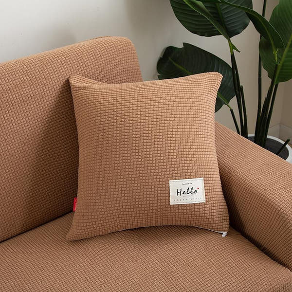 Pillow Cover – Waffle Quilt – Caramel