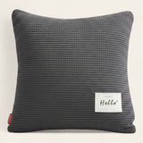 Pillow Cover – Waffle Quilt – Charcoal