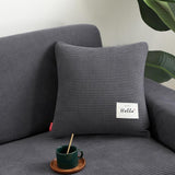 Pillow Cover – Waffle Quilt – Charcoal