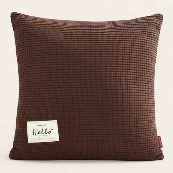 Pillow Cover – Waffle Quilt – Espresso