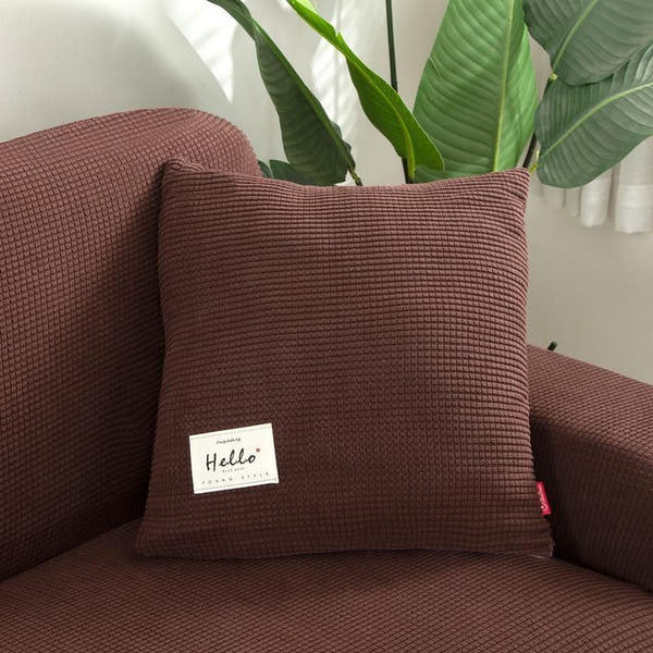 Pillow Cover – Waffle Quilt – Espresso