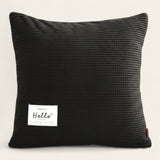 Pillow Cover – Waffle Quilt – Ink Black