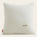 Pillow Cover – Waffle Quilt – Pearl White