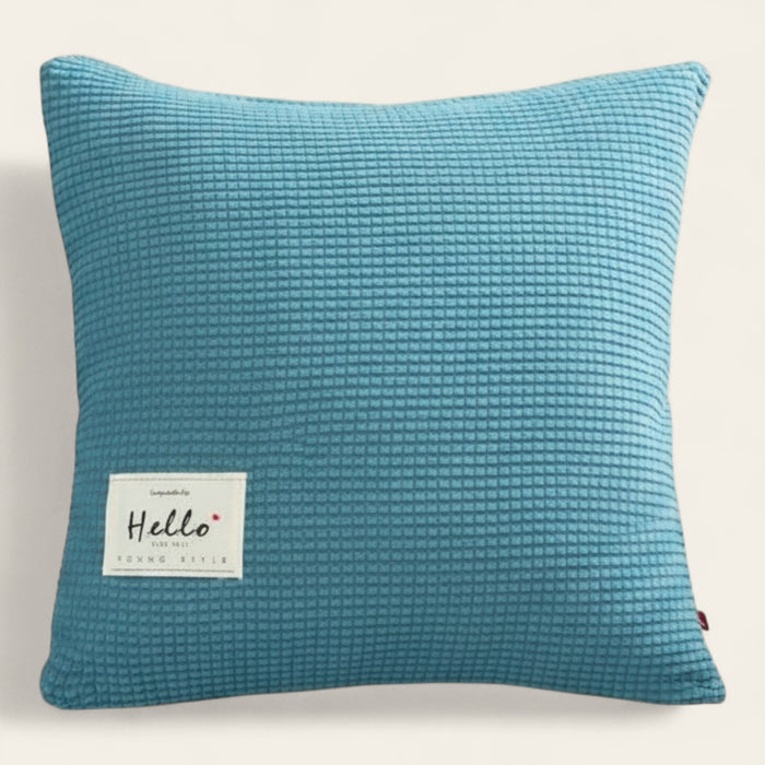 Pillow Cover – Waffle Quilt – Sky Mist