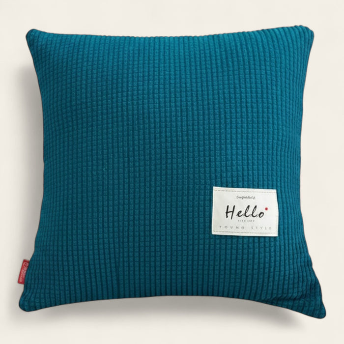 Pillow Cover – Waffle Quilt – Teal