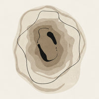 Rug – Abstract Circle – Bouclé Sand