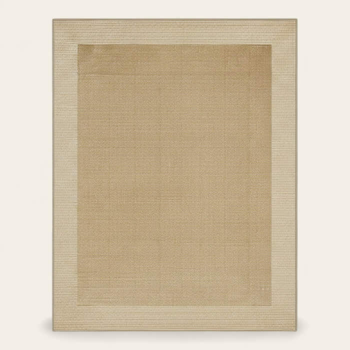 Rug – Bordered Weave – Bouclé Sand