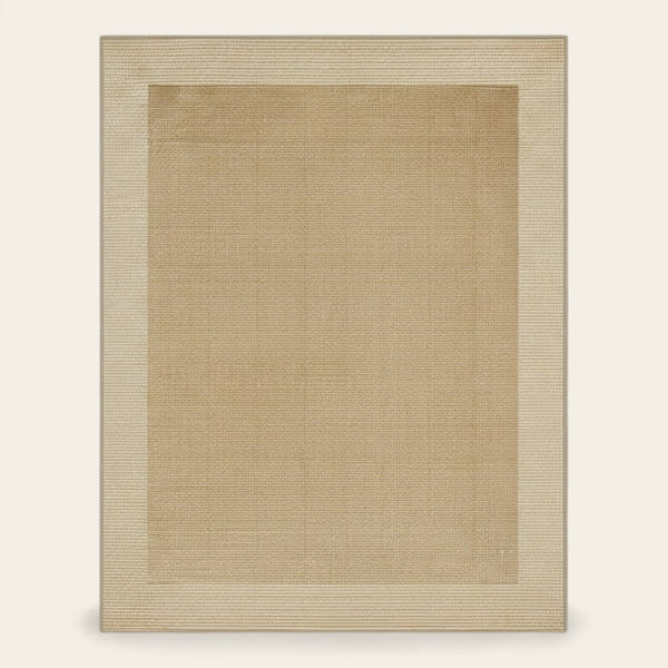 Rug – Bordered Weave – Bouclé Sand