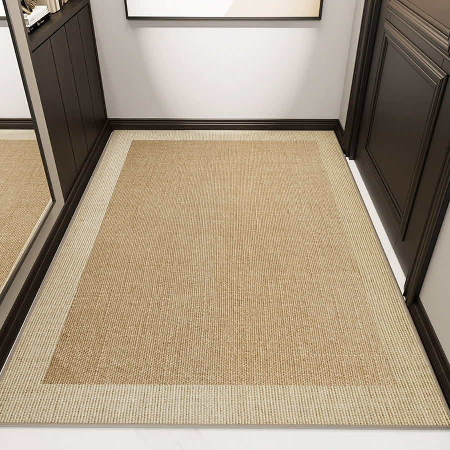 Rug – Bordered Weave – Bouclé Sand