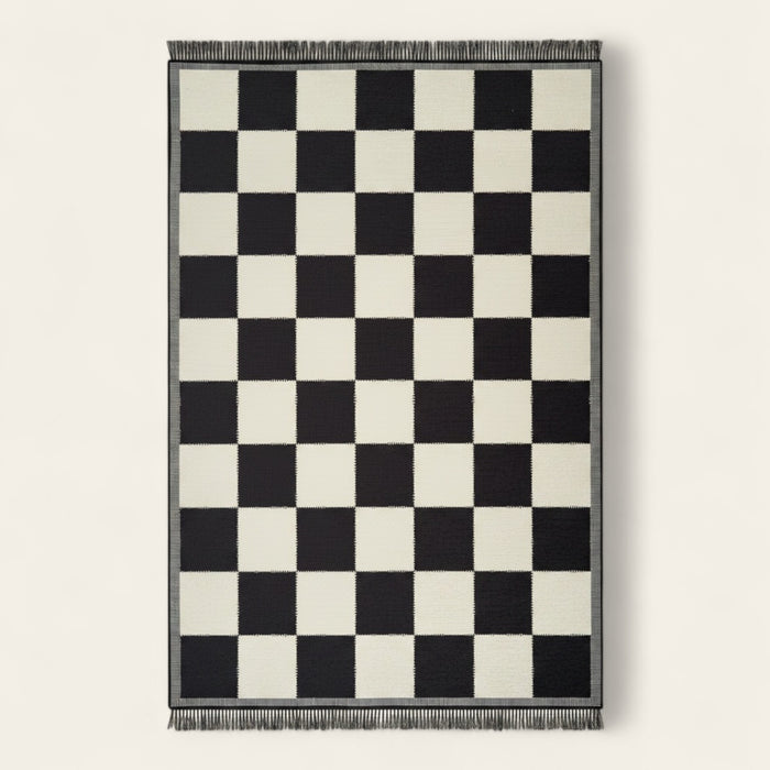 Rug – Checkerboard – Ink Black