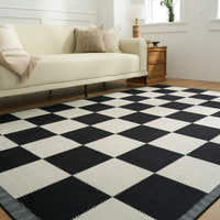 Rug – Checkerboard – Ink Black