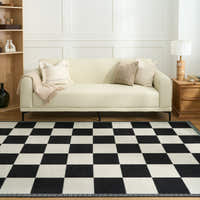 Rug – Checkerboard – Ink Black