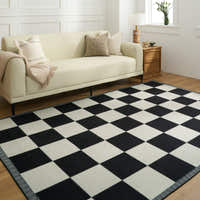 Rug – Checkerboard – Ink Black