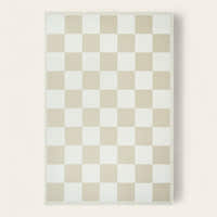 Rug – Checkerboard Tile – Bouclé Sand