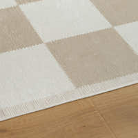 Rug – Checkerboard Tile – Bouclé Sand