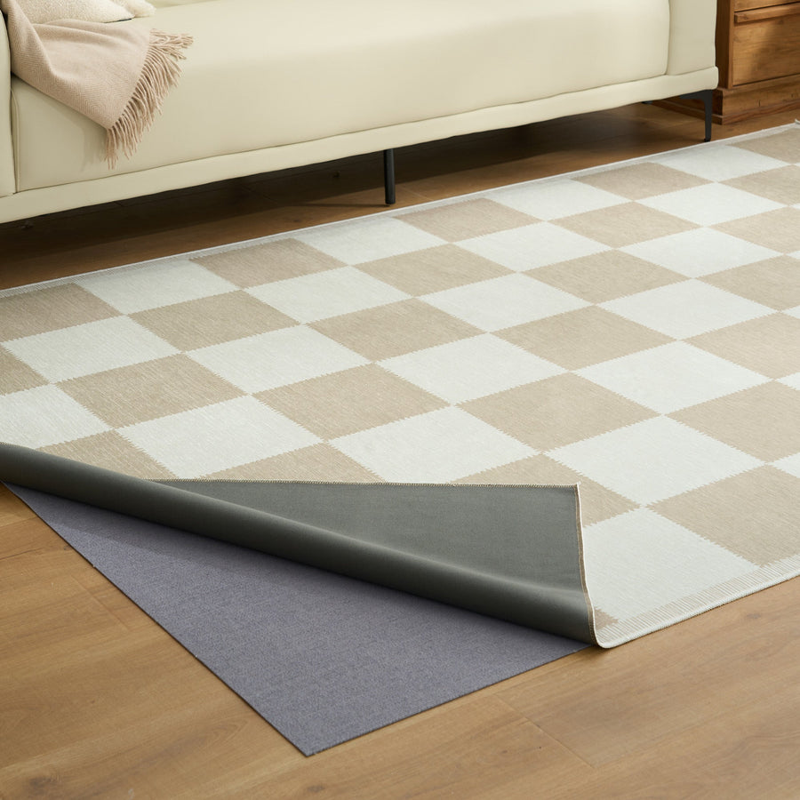 Rug – Checkerboard Tile – Bouclé Sand