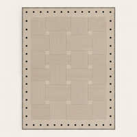 Rug – Checkerboard Weave – Bouclé Sand