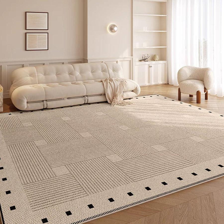 Rug – Checkerboard Weave – Bouclé Sand