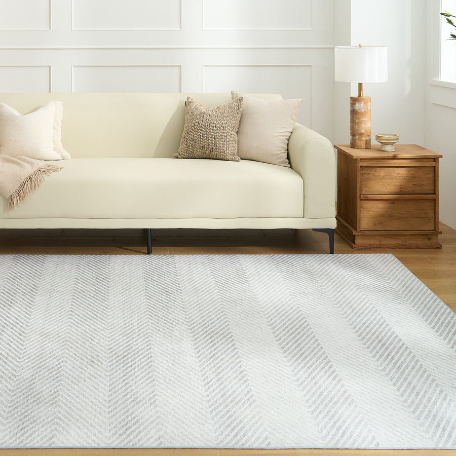 Rug – Diagonal Subtle – Pearl Grey
