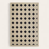 Rug – Diamond Grid – Bouclé Sand